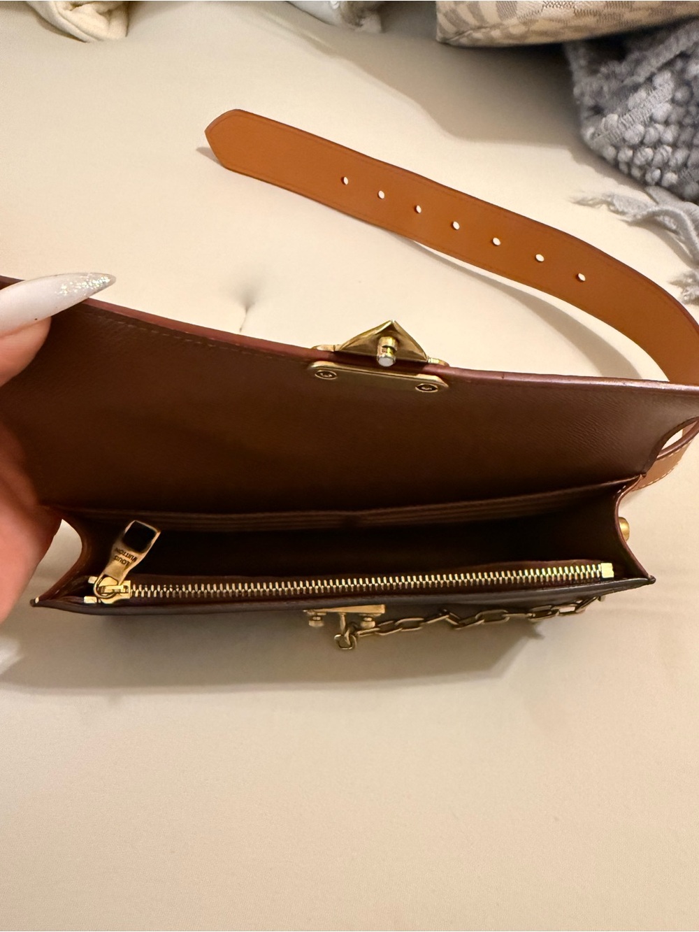 Louis Vuitton Brown Monogram Canvas Pallas Chain Crossbody - Picture 3 of 7
